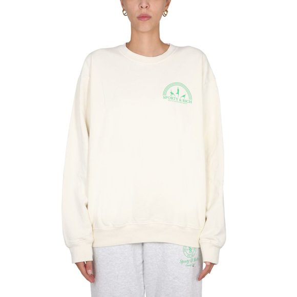 Sporty & Rich Tops - NWT Sporty & Rich Fitness Group Cream Sweatshirt XS